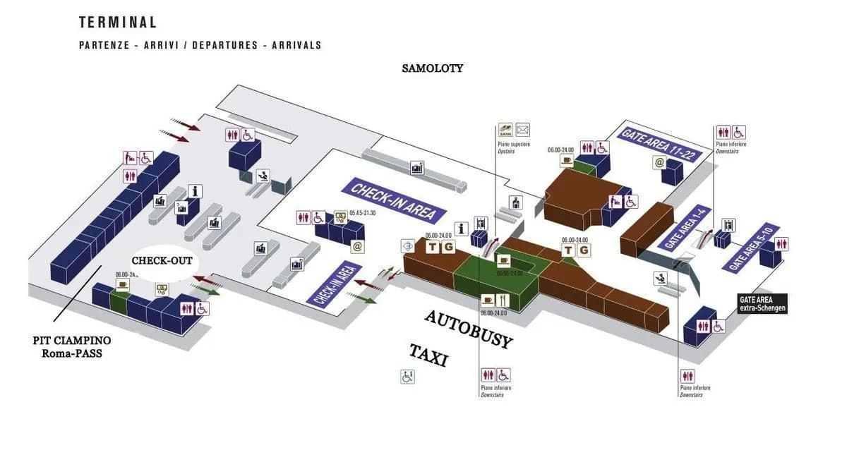 Lotnisko Rzym Ciampino - dojazd, transport i informacje