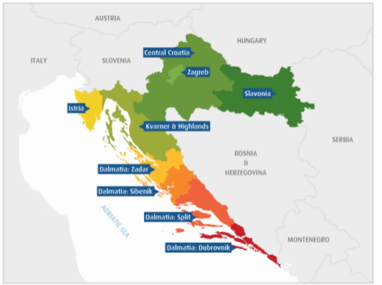 Gdzie dokładnie leży Dalmacja? Poznaj jej położenie i geograficzne ciekawostki